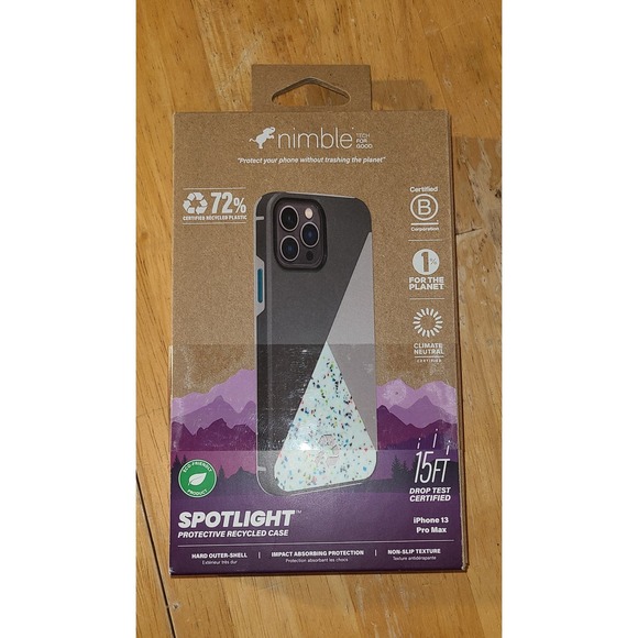 NEW Nimble Recycled Plastics & Silicone Non-Slip Case for iPhone 13 Pro (6.1") - Picture 1 of 2